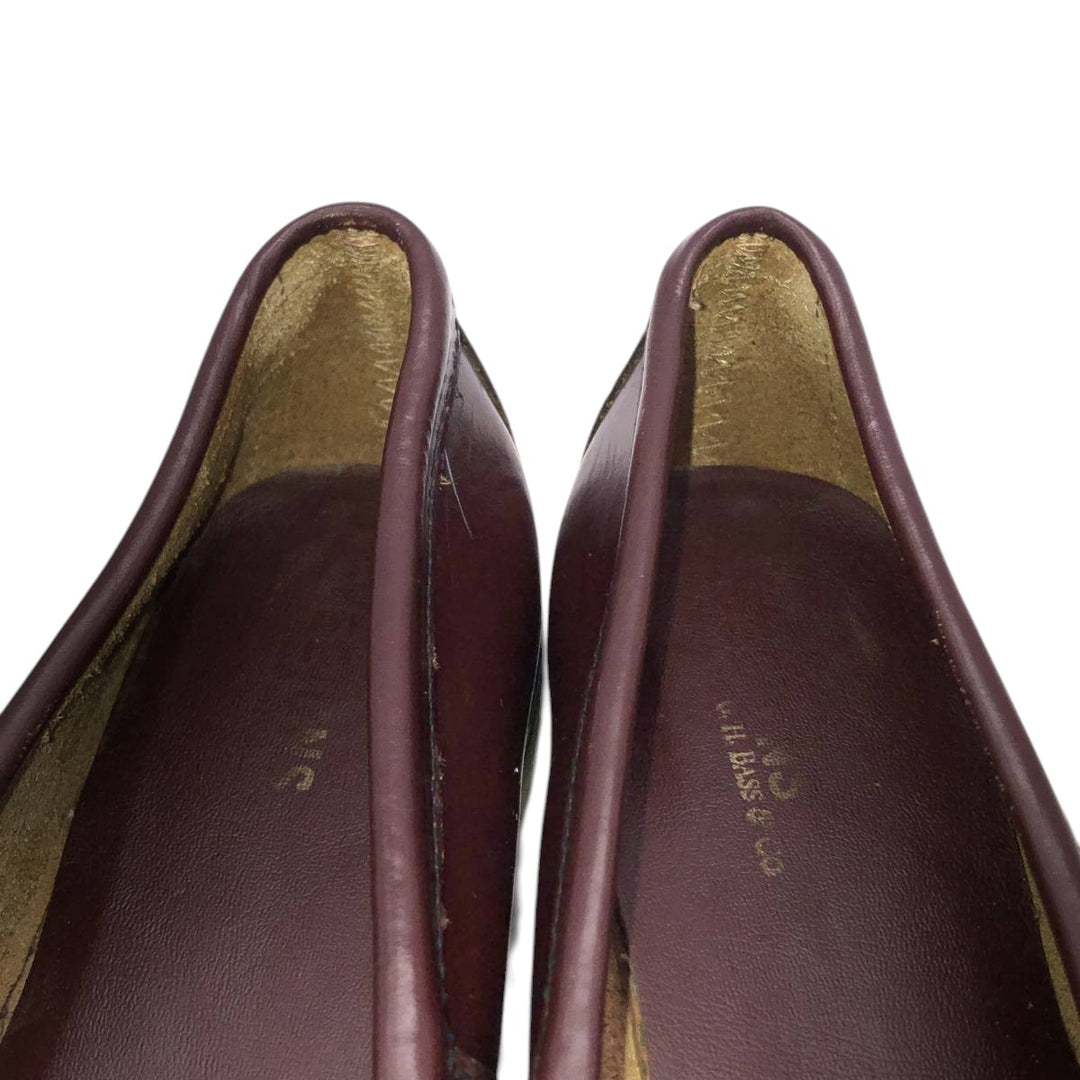 GHBass WEEJUNS Quilted Tongue Bit Loafers, Size 8B (Women's, equivalent to 9.8 inches) /saa014798 Women's 25.0cm genuine leather burgundy type Vintage Second Hand