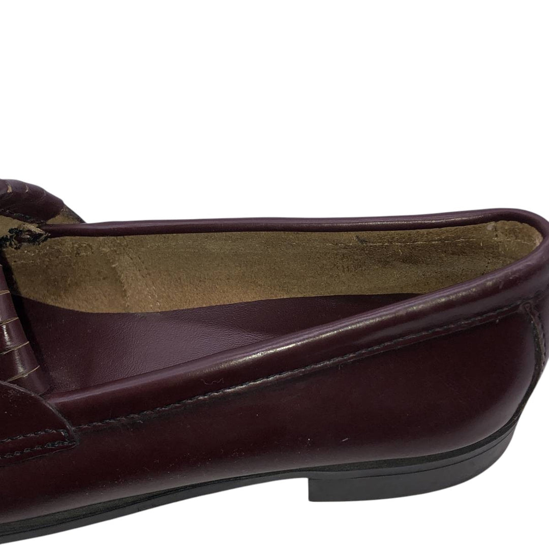 GHBass WEEJUNS Quilted Tongue Bit Loafers, Size 8B (Women's, equivalent to 9.8 inches) /saa014798 Women's 25.0cm genuine leather burgundy type Vintage Second Hand