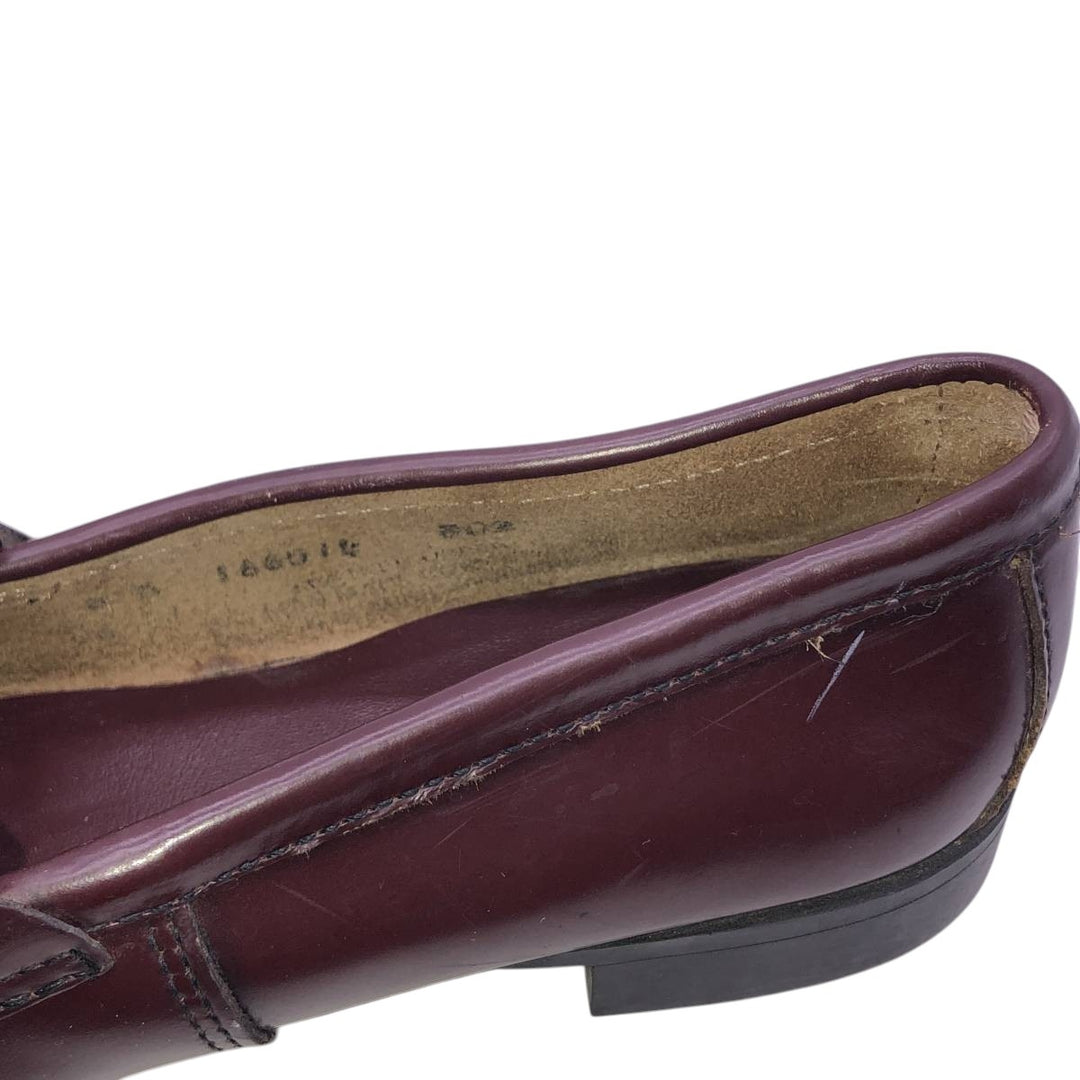 GHBass WEEJUNS Quilted Tongue Bit Loafers, Size 8B (Women's, equivalent to 9.8 inches) /saa014798 Women's 25.0cm genuine leather burgundy type Vintage Second Hand