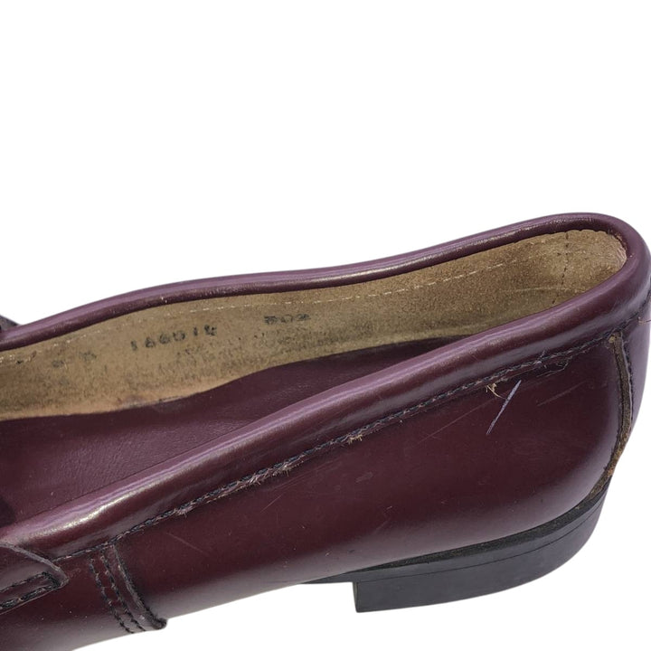 GHBass WEEJUNS Quilted Tongue Bit Loafers, Size 8B (Women's, equivalent to 9.8 inches) /saa014798 Women's 25.0cm genuine leather burgundy type Vintage Second Hand