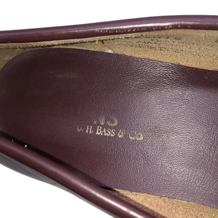 GHBass WEEJUNS Quilted Tongue Bit Loafers, Size 8B (Women's, equivalent to 9.8 inches) /saa014798 Women's 25.0cm genuine leather burgundy type Vintage Second Hand
