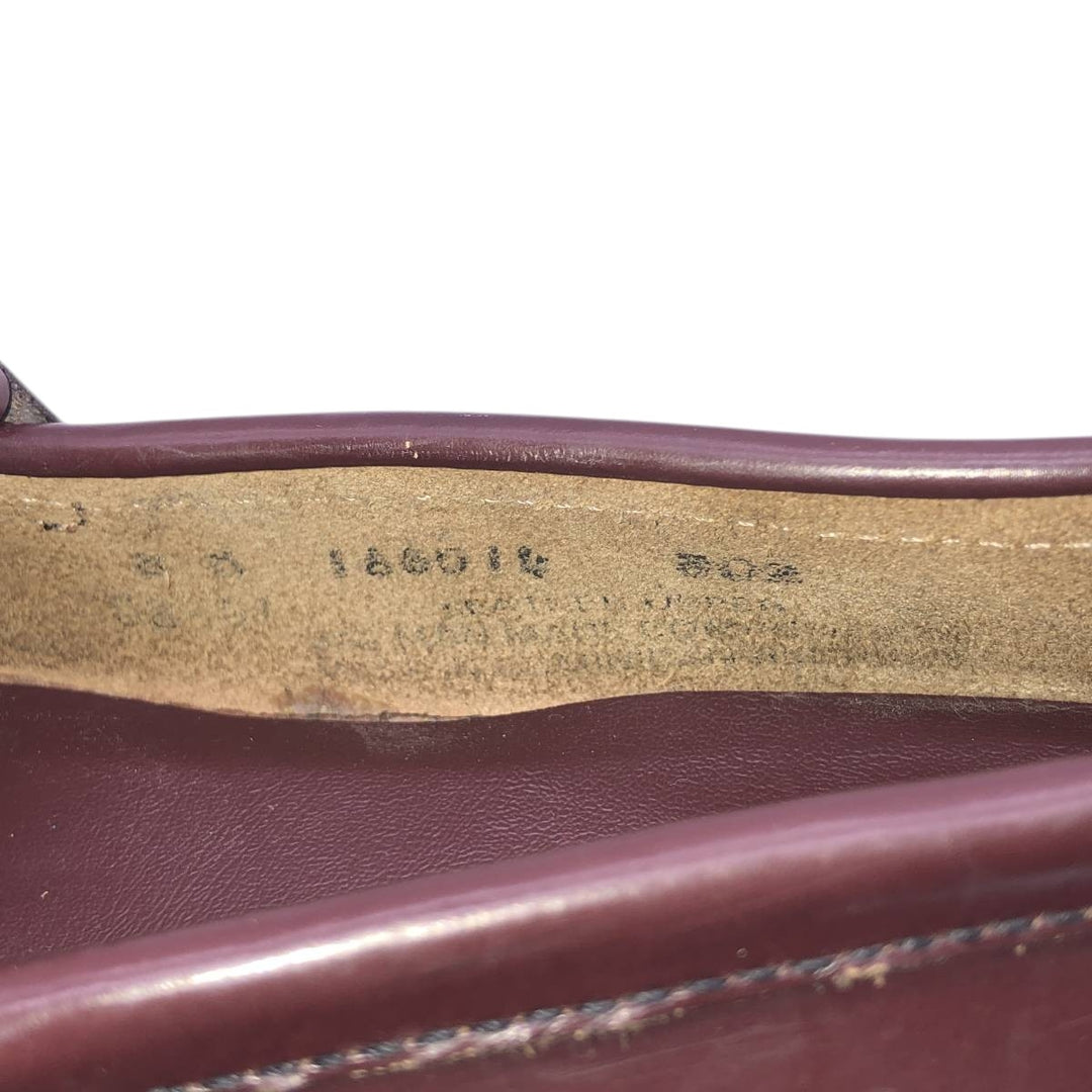 GHBass WEEJUNS Quilted Tongue Bit Loafers, Size 8B (Women's, equivalent to 9.8 inches) /saa014798 Women's 25.0cm genuine leather burgundy type Vintage Second Hand