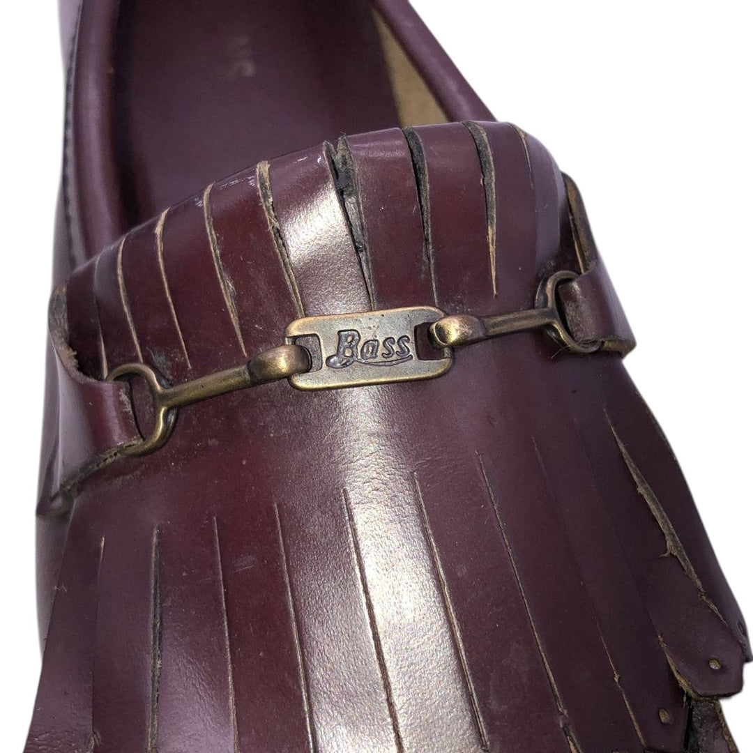 GHBass WEEJUNS Quilted Tongue Bit Loafers, Size 8B (Women's, equivalent to 9.8 inches) /saa014798 Women's 25.0cm genuine leather burgundy type Vintage Second Hand