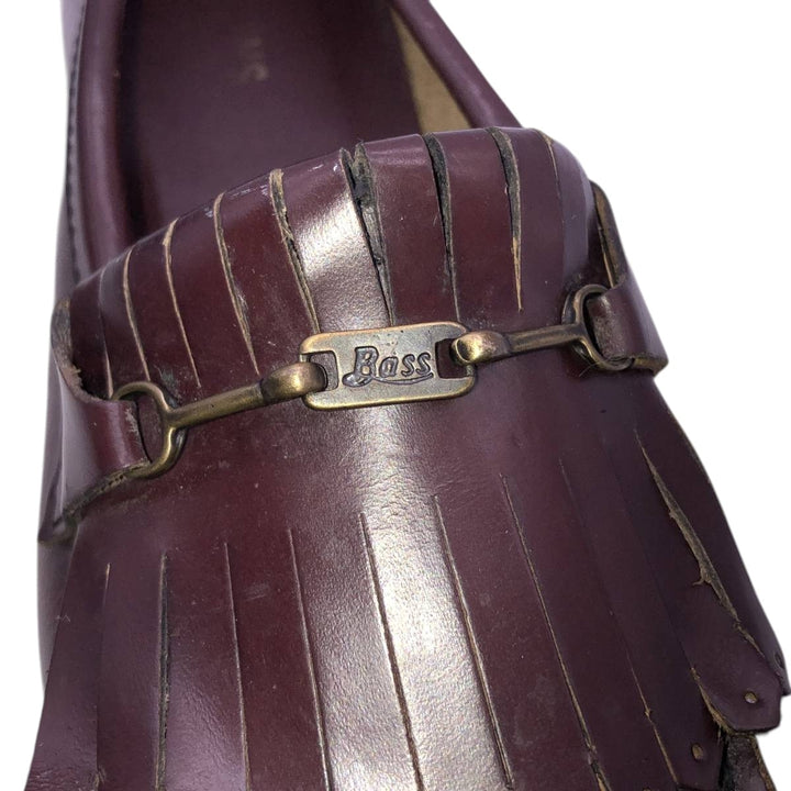 GHBass WEEJUNS Quilted Tongue Bit Loafers, Size 8B (Women's, equivalent to 9.8 inches) /saa014798 Women's 25.0cm genuine leather burgundy type Vintage Second Hand