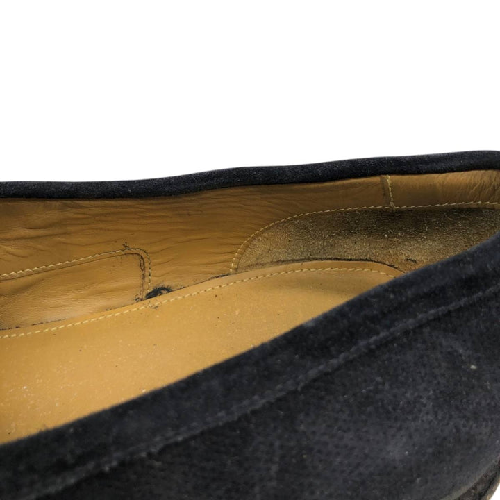 Giorgio Armani suede quilted loafers, made in Italy, size 8 1/2 (equivalent to men's 11.2 inches) /saa014800 Men's 28.5cm Genuine Leather Suede navy blue type Vintage Second Hand