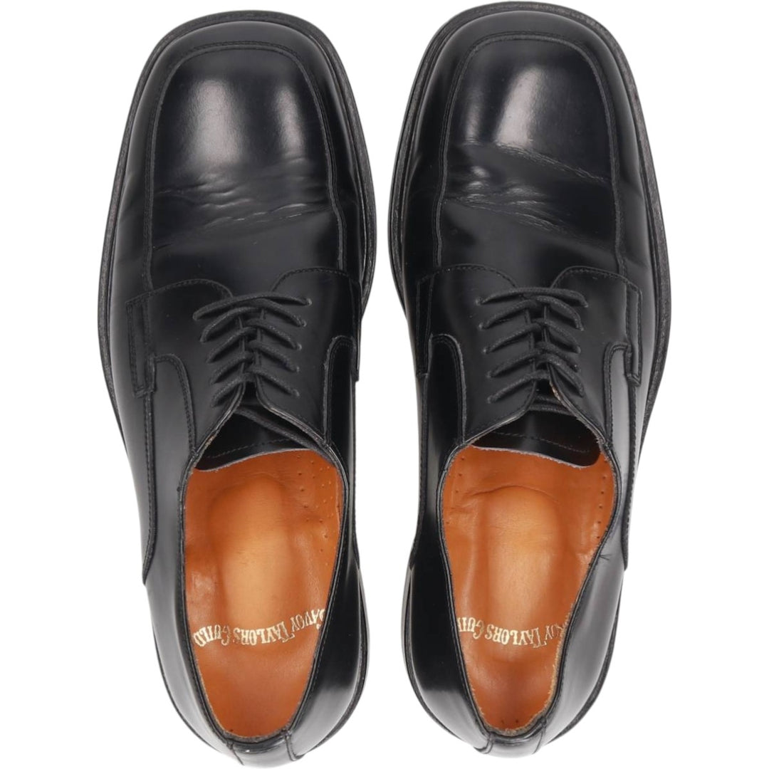 SAVOY TAYLORS GUILD Square Toe U-Tip Shoes, Made in Europe, Size 7, Men's, Size 10.2" (saa014801) Men's 26.0cm unclear black type Vintage Second Hand