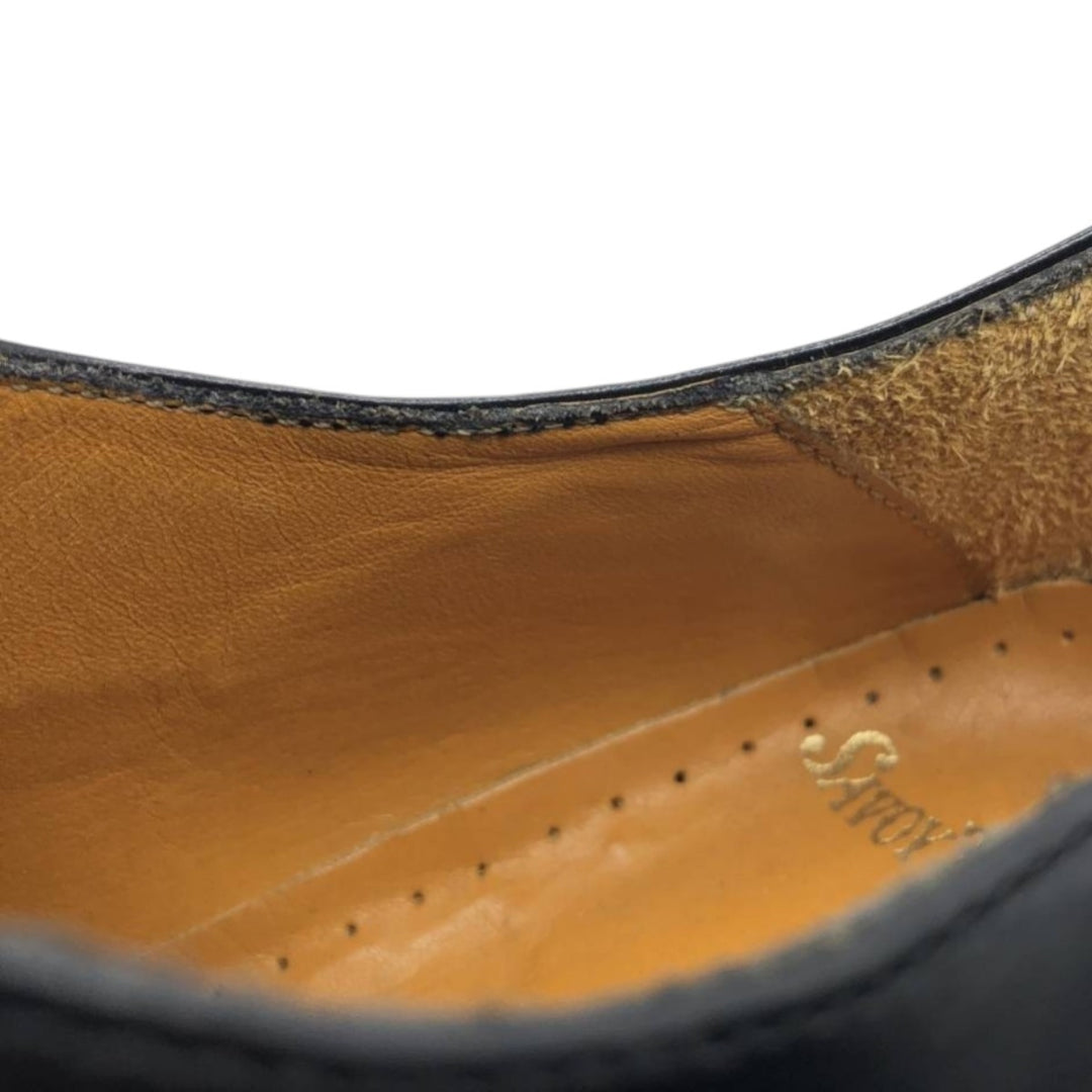 SAVOY TAYLORS GUILD Square Toe U-Tip Shoes, Made in Europe, Size 7, Men's, Size 10.2" (saa014801) Men's 26.0cm unclear black type Vintage Second Hand