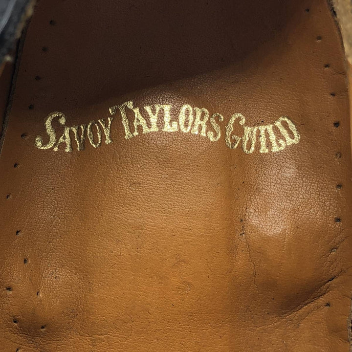 SAVOY TAYLORS GUILD Square Toe U-Tip Shoes, Made in Europe, Size 7, Men's, Size 10.2" (saa014801) Men's 26.0cm unclear black type Vintage Second Hand
