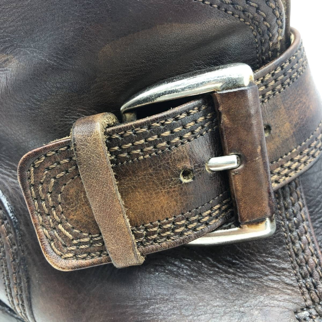 Florsheim Imperial Monk Strap Boots, Size 7 1/2 E Men's 25.5cm unclear brown type Vintage Second Hand
