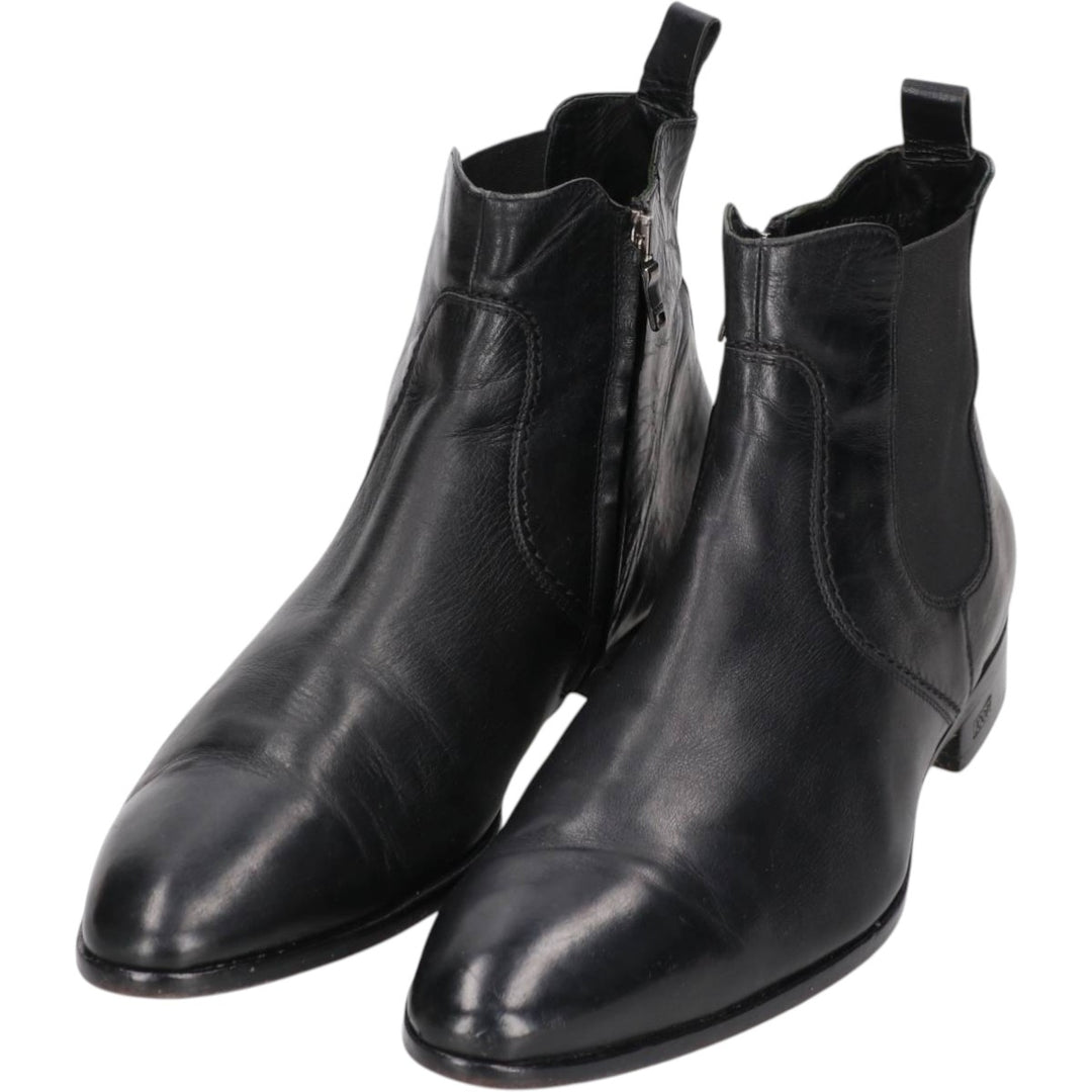 JOOP Side Zip Boots Made in Italy Size 43 Men's 29.5cm genuine leather black type Vintage Second Hand