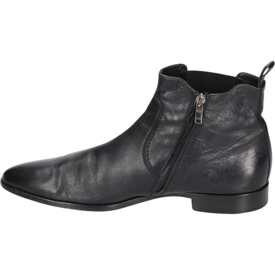 JOOP Side Zip Boots Made in Italy Size 43 Men's 29.5cm genuine leather black type Vintage Second Hand