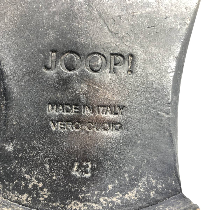 JOOP Side Zip Boots Made in Italy Size 43 Men's 29.5cm genuine leather black type Vintage Second Hand
