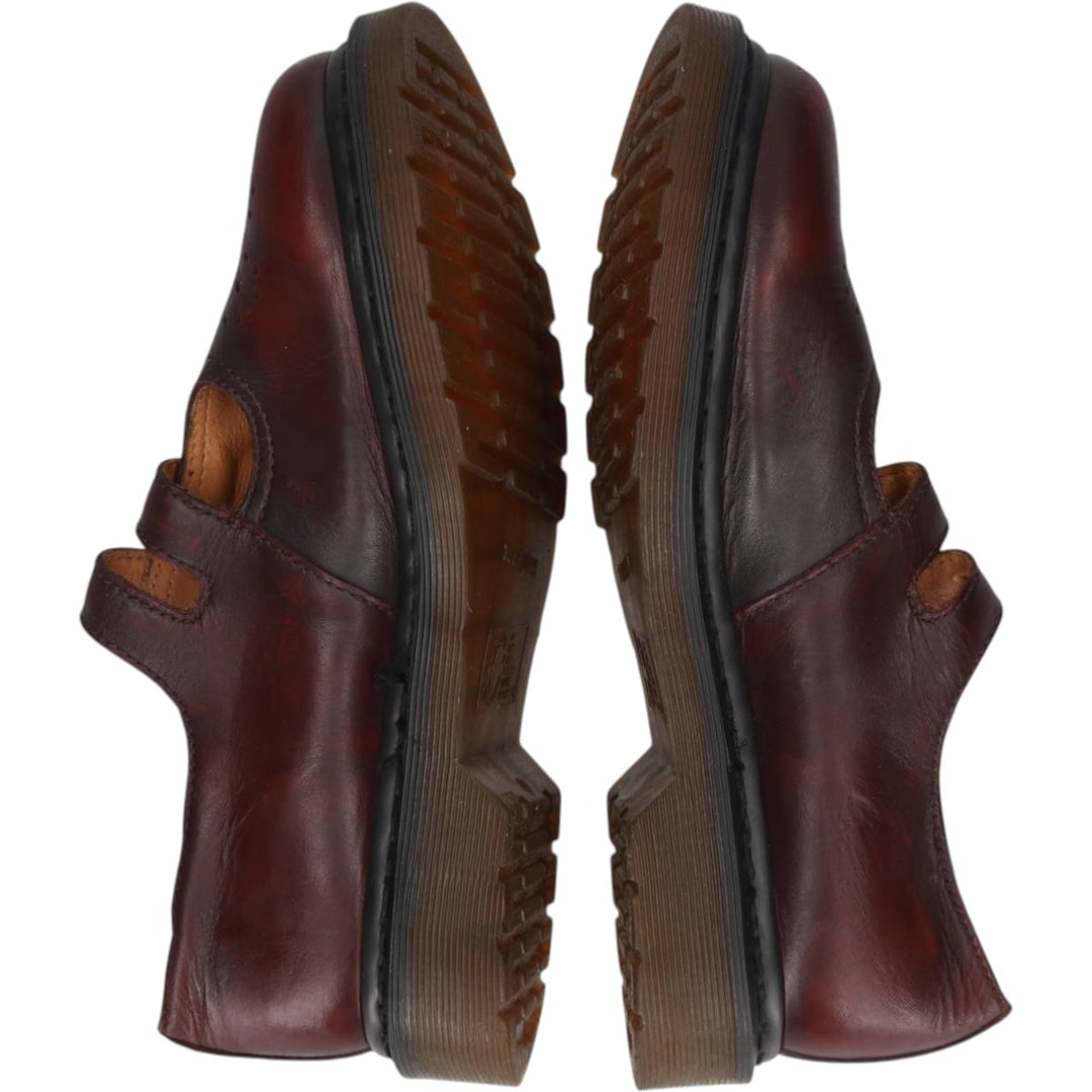 Dr. Martens MARY JANE 8065 Semi-Brogue Strap Shoes, Size 6, Women's, Size 9.6" (saa014816) Women's 24.5cm genuine leather burgundy type Vintage Second Hand