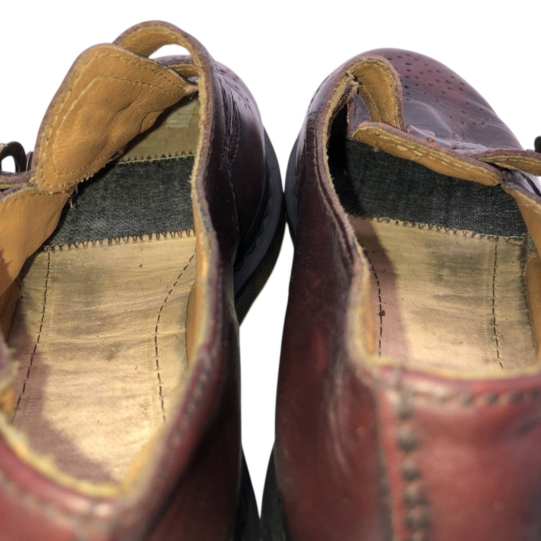 Dr. Martens MARY JANE 8065 Semi-Brogue Strap Shoes, Size 6, Women's, Size 9.6" (saa014816) Women's 24.5cm genuine leather burgundy type Vintage Second Hand
