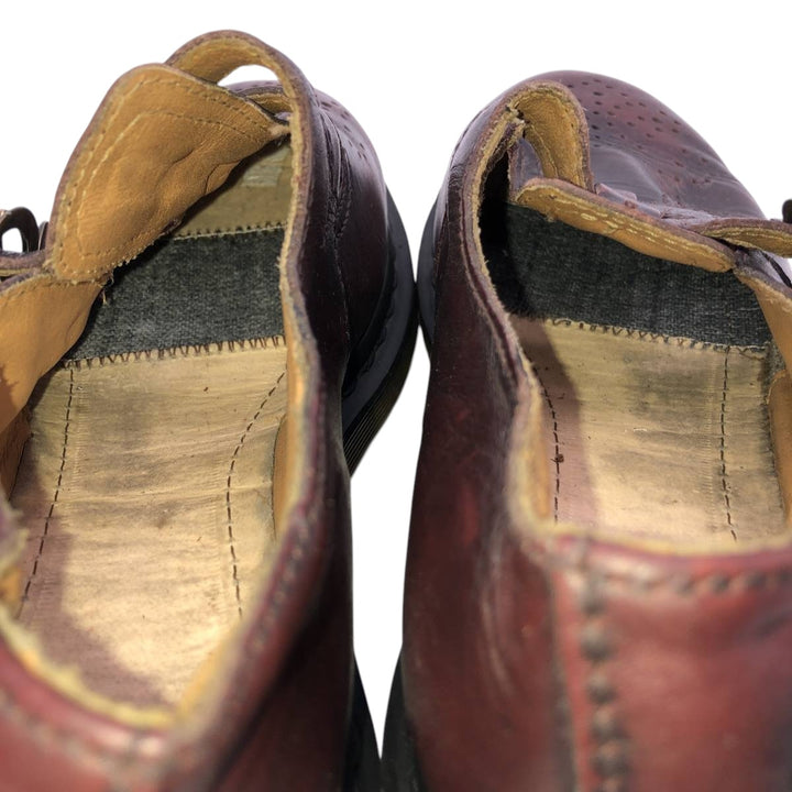 Dr. Martens MARY JANE 8065 Semi-Brogue Strap Shoes, Size 6, Women's, Size 9.6" (saa014816) Women's 24.5cm genuine leather burgundy type Vintage Second Hand