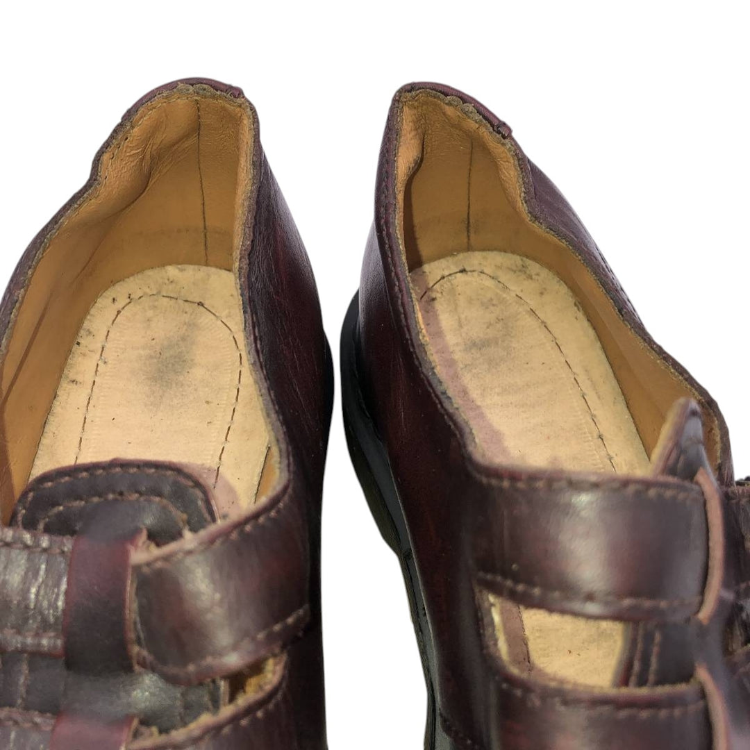 Dr. Martens MARY JANE 8065 Semi-Brogue Strap Shoes, Size 6, Women's, Size 9.6" (saa014816) Women's 24.5cm genuine leather burgundy type Vintage Second Hand
