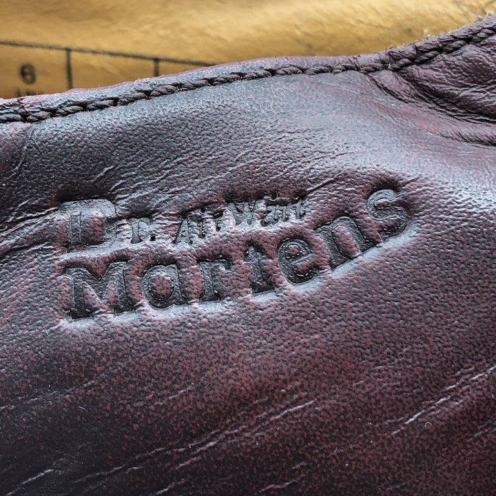 Dr. Martens MARY JANE 8065 Semi-Brogue Strap Shoes, Size 6, Women's, Size 9.6" (saa014816) Women's 24.5cm genuine leather burgundy type Vintage Second Hand