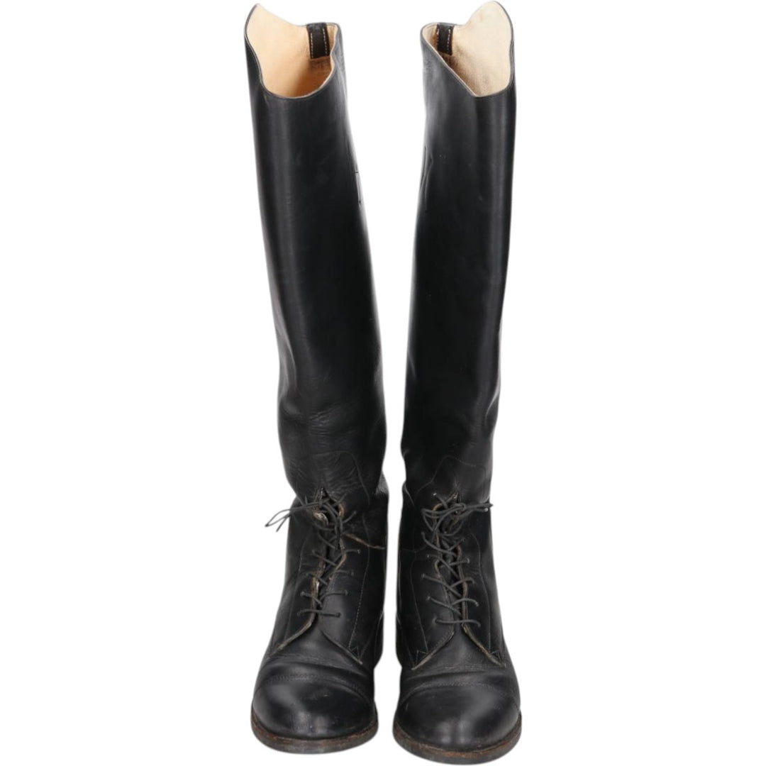 BOND BOOT CO. THE EFFINGHAM Jockey Riding Boots, Made in USA, Size 8 Women's 25.0cm unclear black type Vintage Second Hand