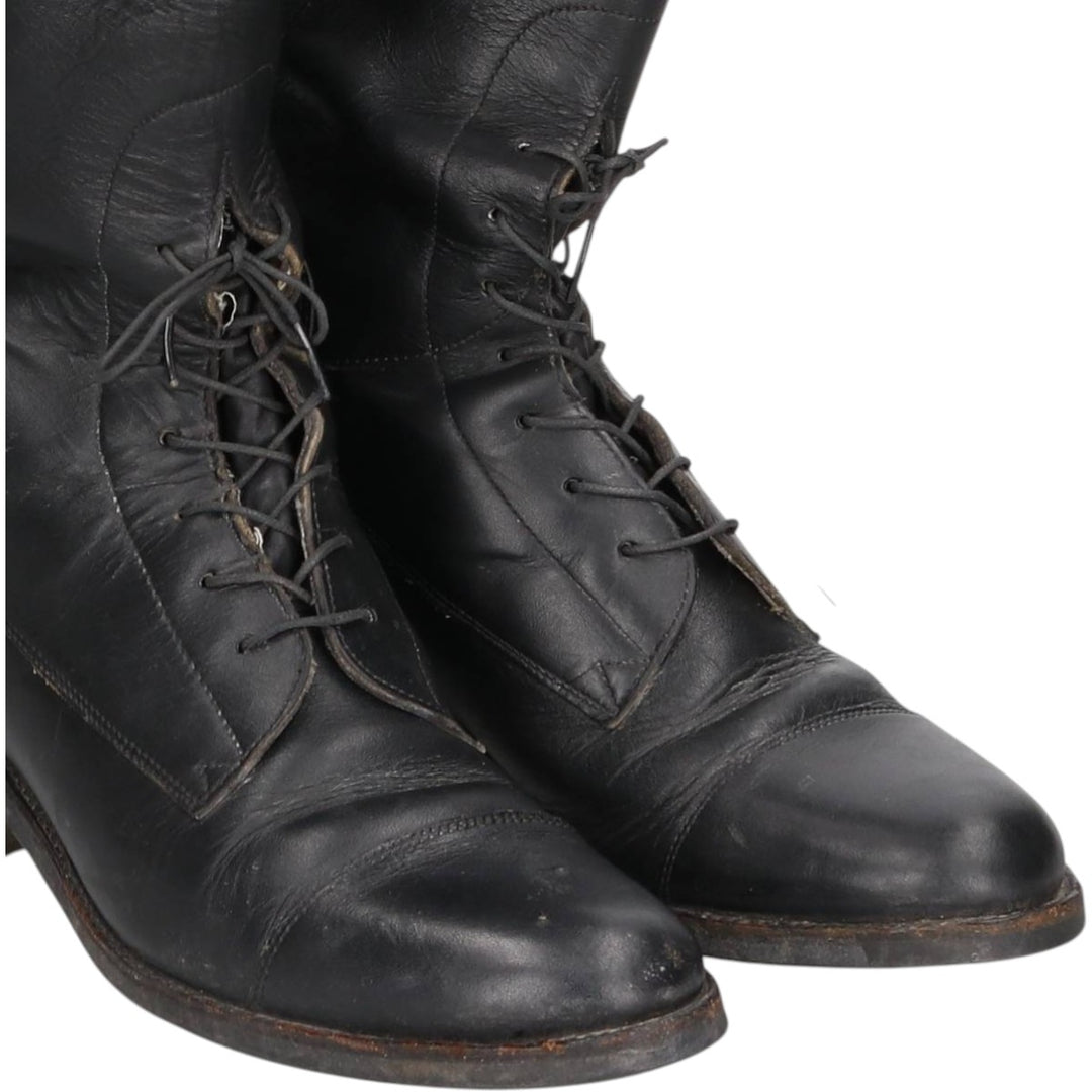 BOND BOOT CO. THE EFFINGHAM Jockey Riding Boots, Made in USA, Size 8 Women's 25.0cm unclear black type Vintage Second Hand