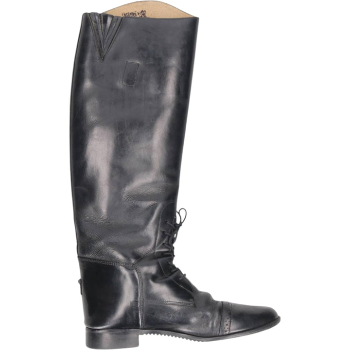 Straight-tip jockey riding boots, size 8 1/2R (equivalent to women's 9.8" /saa014829 Women's 25.0cm unclear black type Vintage Second Hand