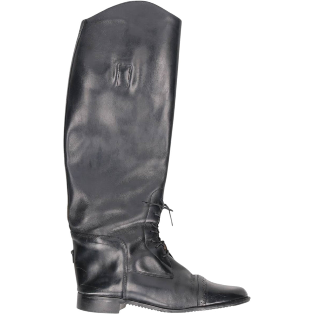 Straight-tip jockey riding boots, size 8 1/2R (equivalent to women's 9.8" /saa014829 Women's 25.0cm unclear black type Vintage Second Hand