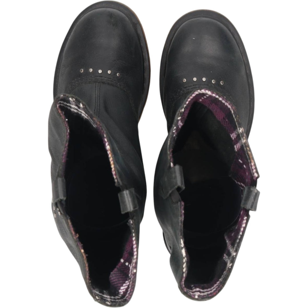 Dr. Martens ALEXIA Studded Motorcycle Boots, Size 7 (Women's, equivalent to 10.2 inches) /saa014830 Women's 26.0cm unclear black type Vintage Second Hand