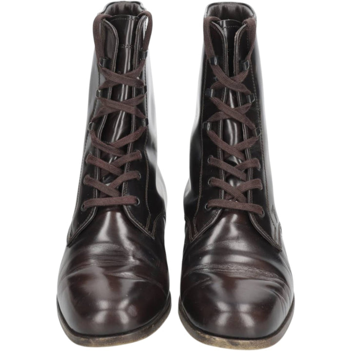 Tod's lace-up boots, made in Italy, size 36 Women's 23.0cm unclear brown type Vintage Second Hand