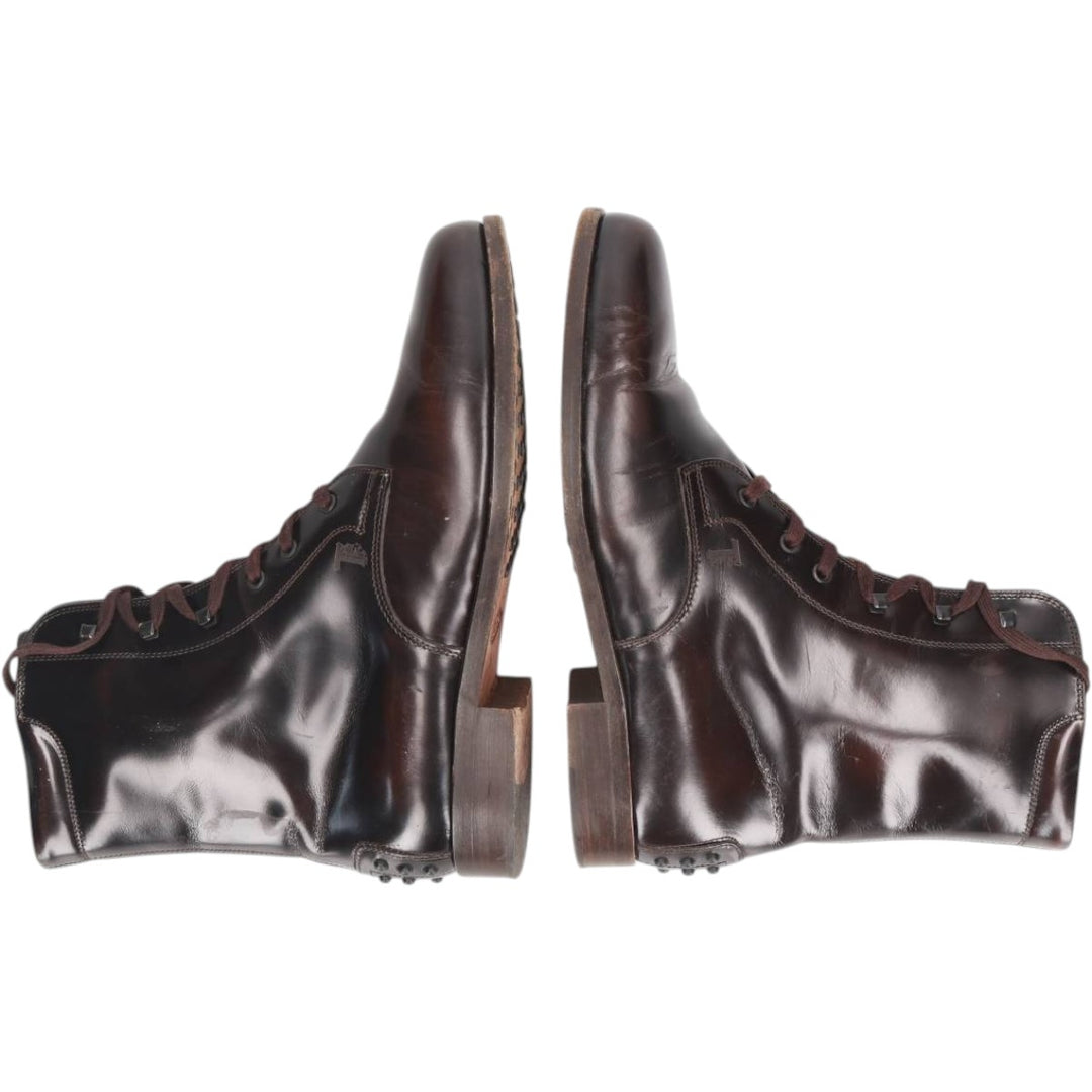 Tod's lace-up boots, made in Italy, size 36 Women's 23.0cm unclear brown type Vintage Second Hand