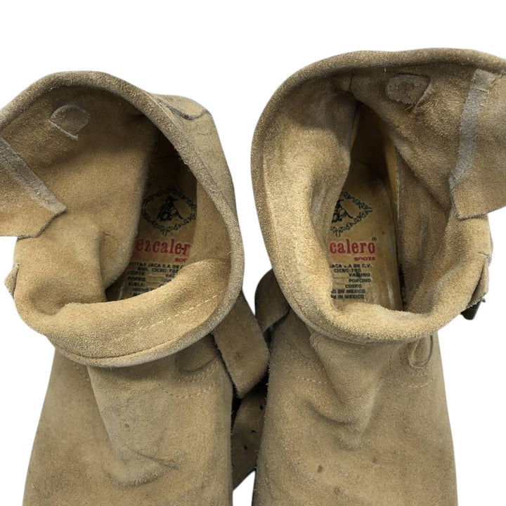 MEZCALERO Suede Engineer Boots, Size 38 (Women's, equivalent to 9.8 inches) /saa014837 Women's 25.0cm Genuine Leather Suede Beige type Vintage Second Hand