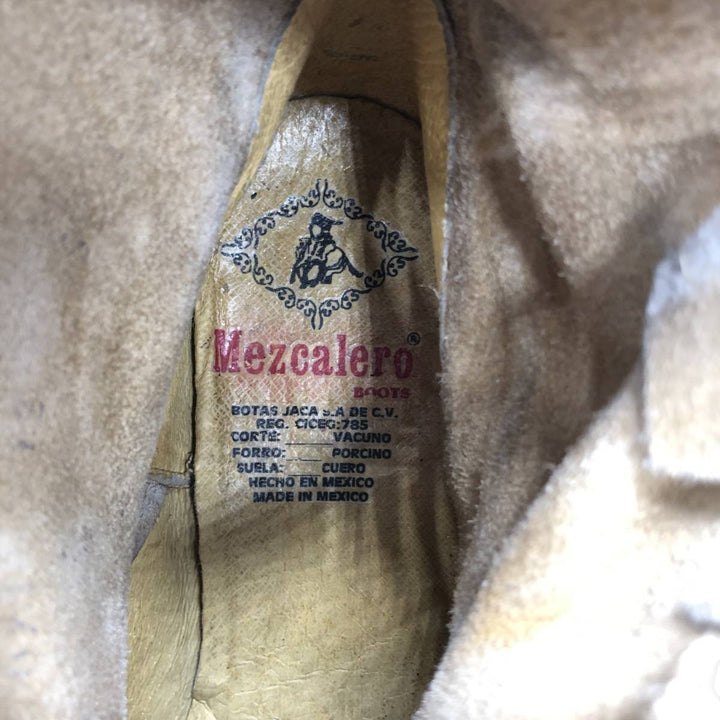 MEZCALERO Suede Engineer Boots, Size 38 (Women's, equivalent to 9.8 inches) /saa014837 Women's 25.0cm Genuine Leather Suede Beige type Vintage Second Hand
