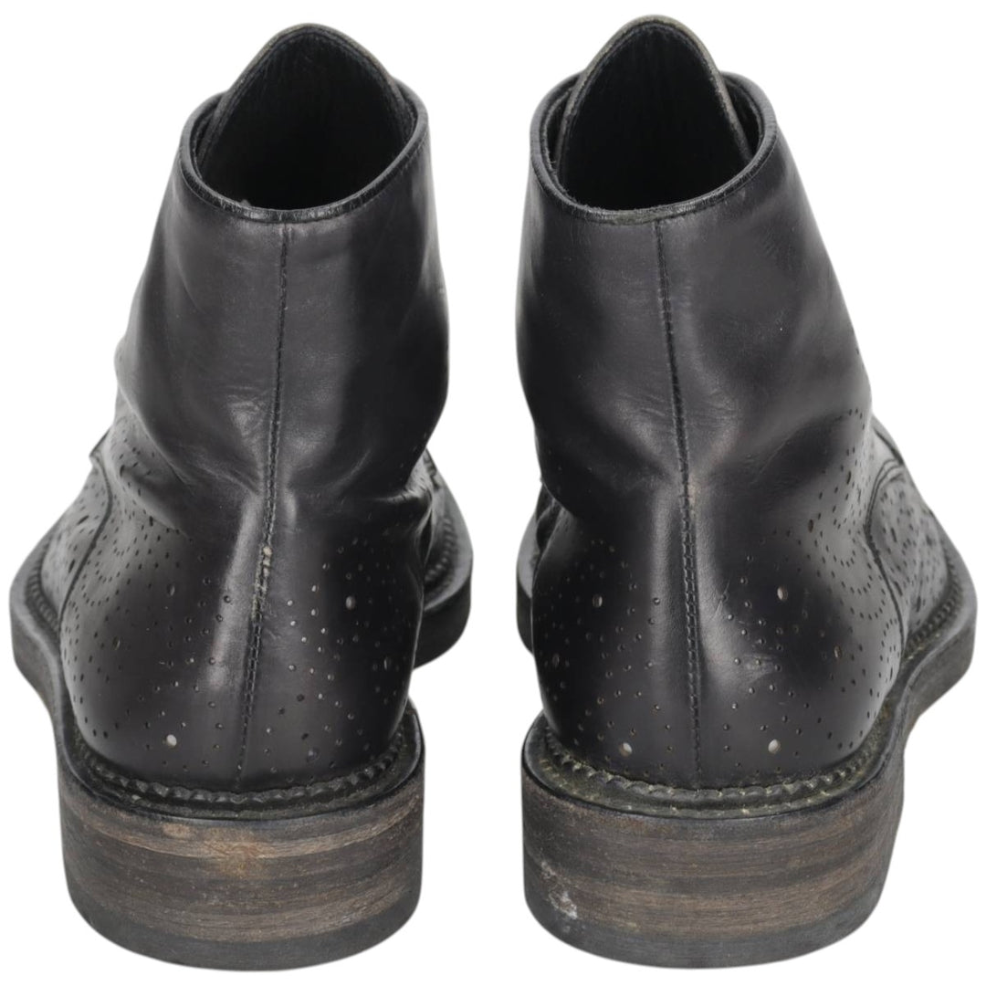 INK Lace-up Boots, Size 37, Perforated, Women's (approx. 9.8") /saa014838 Women's 25.0cm unclear black type Vintage Second Hand
