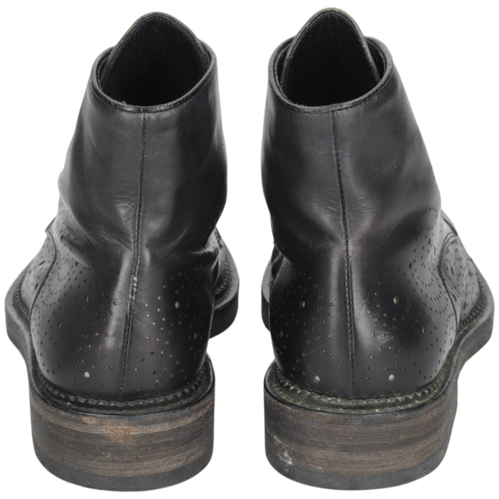 INK Lace-up Boots, Size 37, Perforated, Women's (approx. 9.8") /saa014838 Women's 25.0cm unclear black type Vintage Second Hand