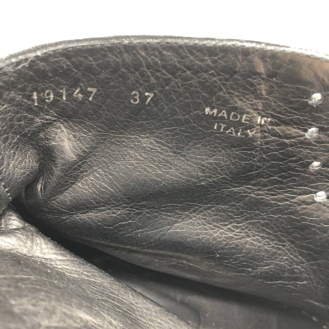 INK Lace-up Boots, Size 37, Perforated, Women's (approx. 9.8") /saa014838 Women's 25.0cm unclear black type Vintage Second Hand