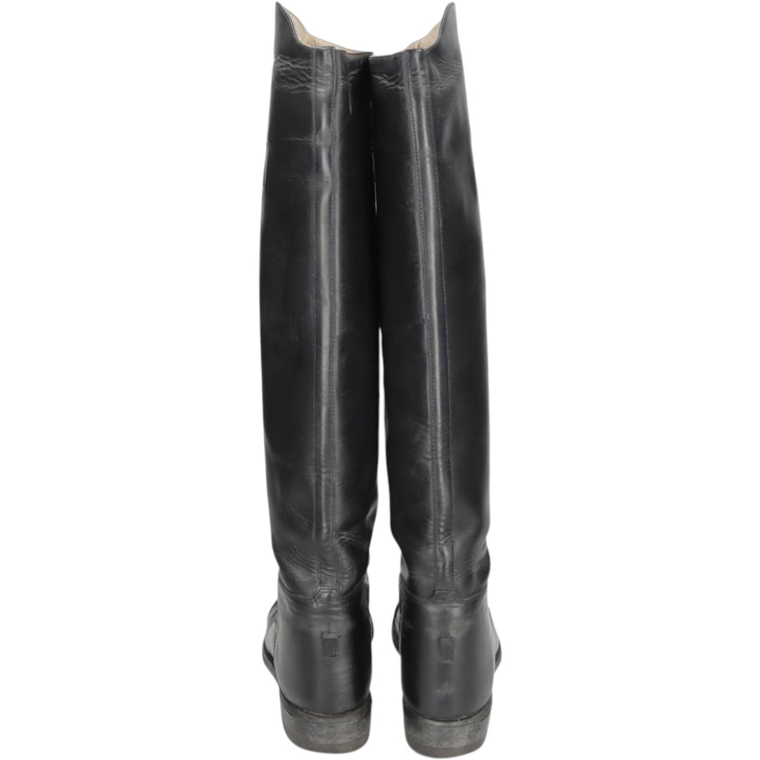 The Effingham Jockey Riding Boots, Long Boots, Made in USA, Size 8 1/2 SC Women's 25.0cm unclear black type Vintage Second Hand