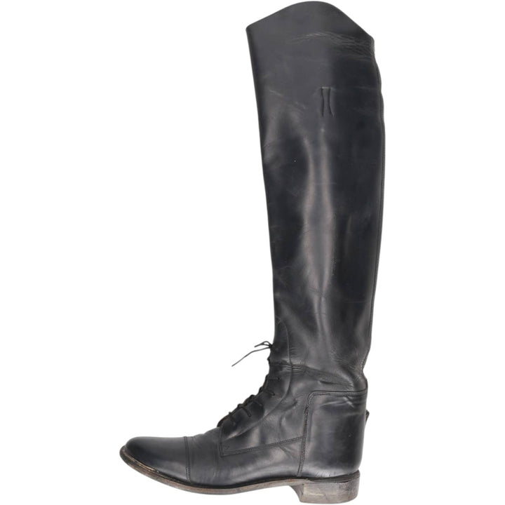 The Effingham Jockey Riding Boots, Long Boots, Made in USA, Size 8 1/2 SC Women's 25.0cm unclear black type Vintage Second Hand