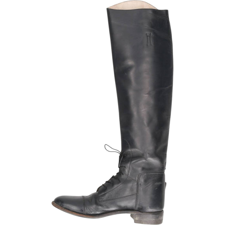 The Effingham Jockey Riding Boots, Long Boots, Made in USA, Size 8 1/2 SC Women's 25.0cm unclear black type Vintage Second Hand
