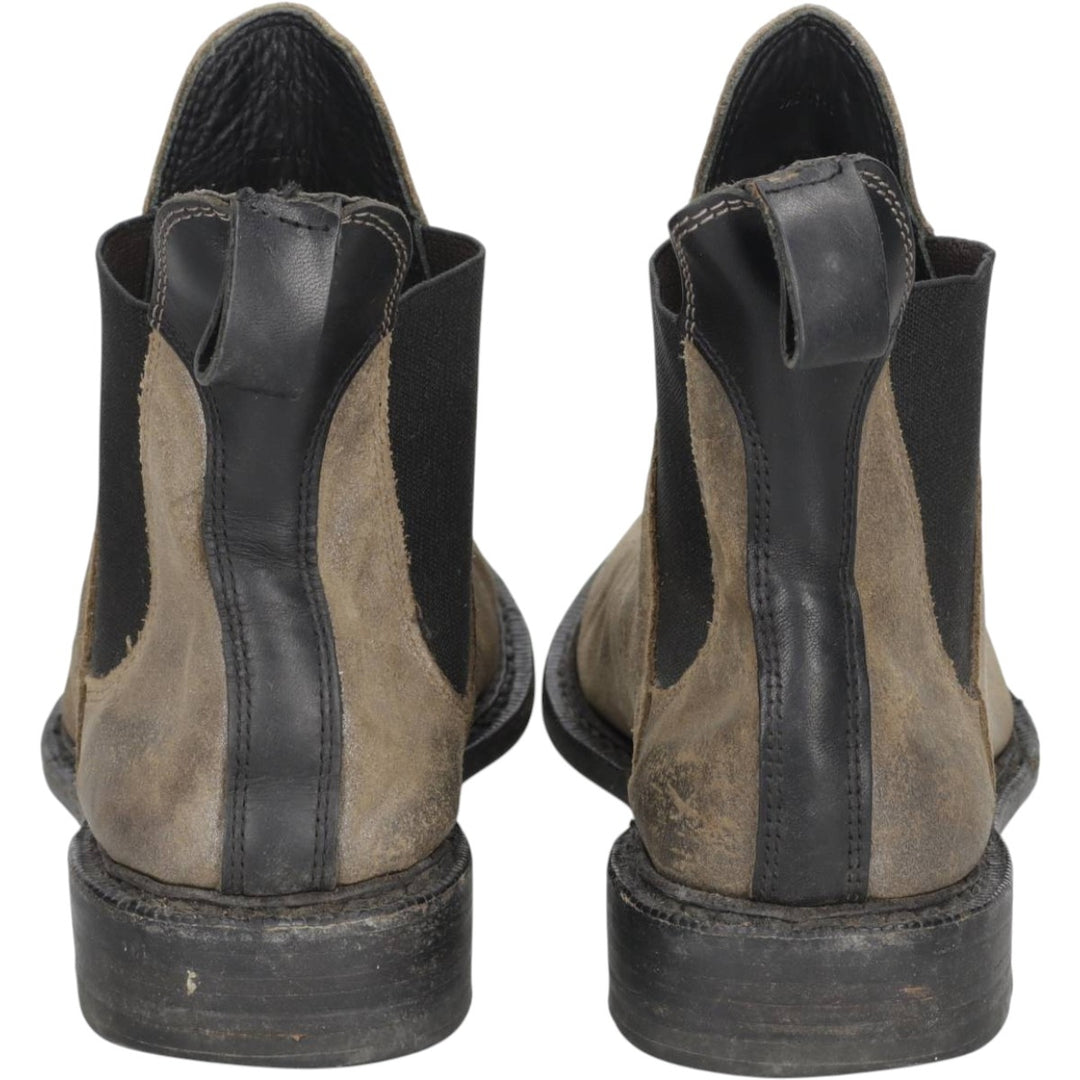rag and bone suede side-gore boots, size 9.5 Women's 25.0cm Genuine Leather Suede beige type brown Vintage Second Hand
