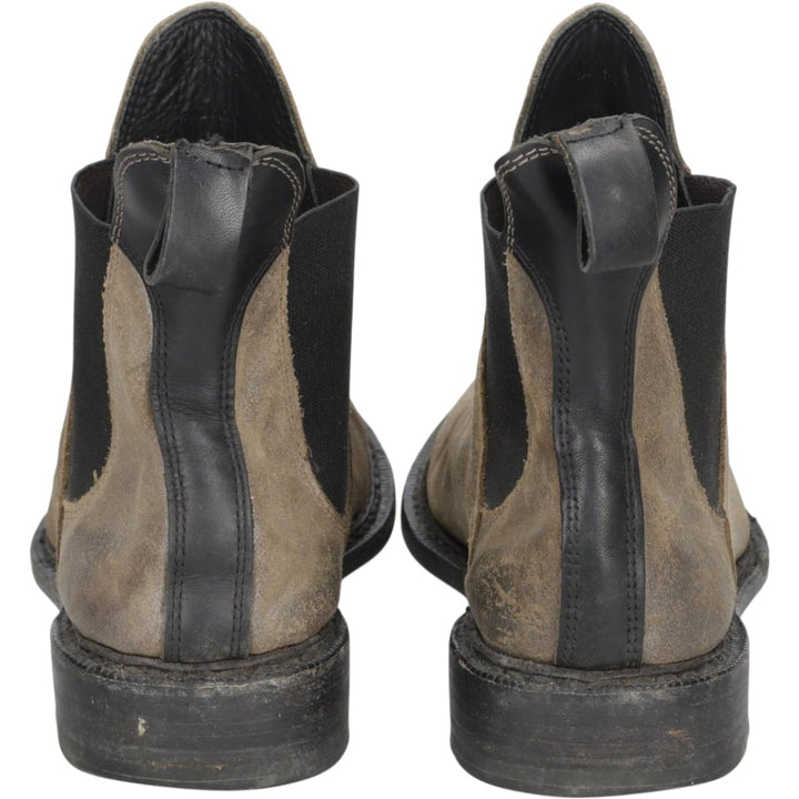rag and bone suede side-gore boots, size 9.5 Women's 25.0cm Genuine Leather Suede beige type brown Vintage Second Hand