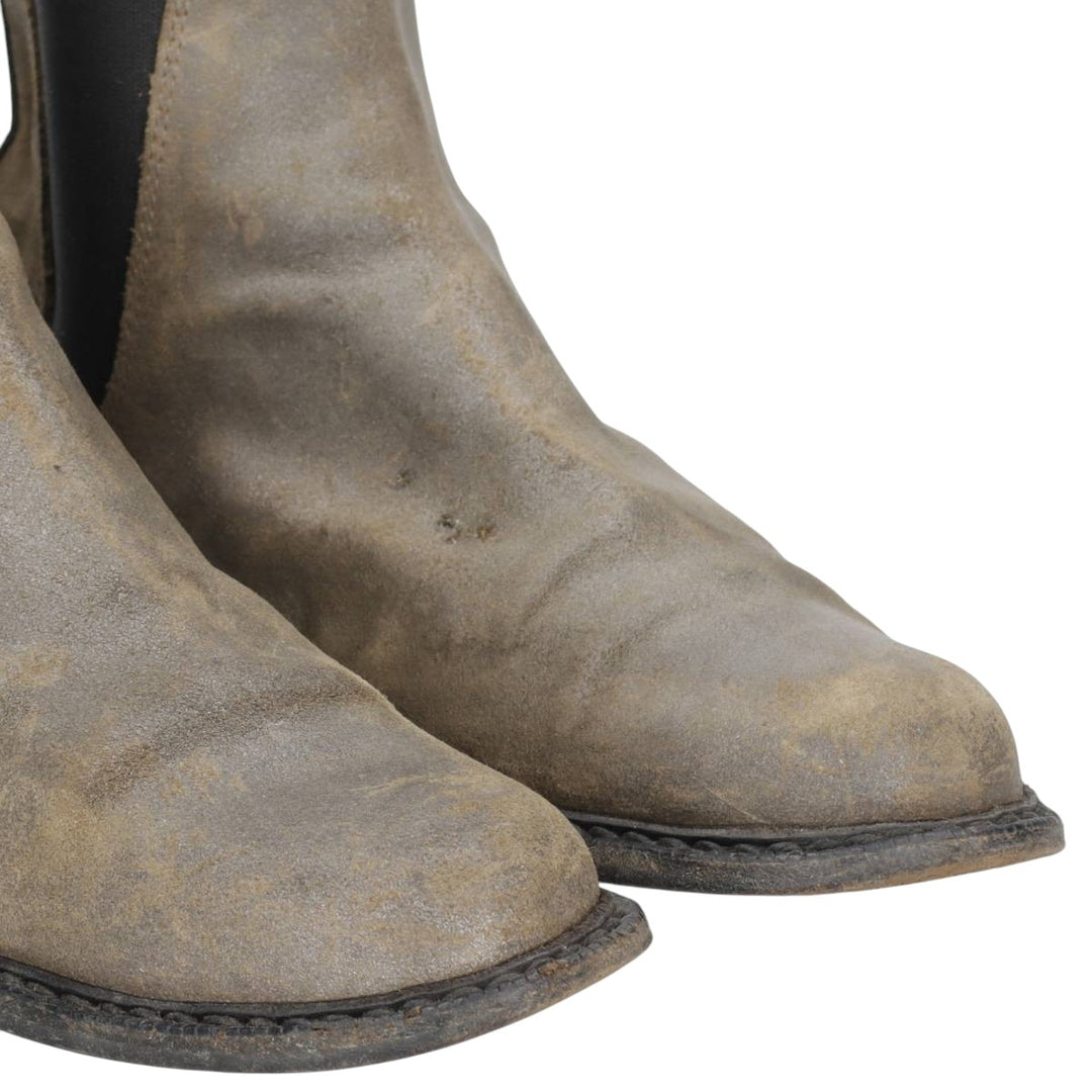 rag and bone suede side-gore boots, size 9.5 Women's 25.0cm Genuine Leather Suede beige type brown Vintage Second Hand