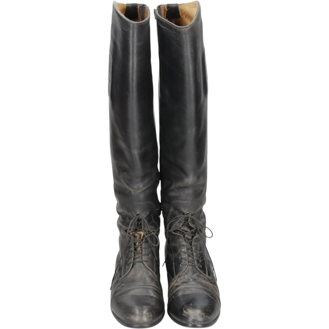 Ariat Jockey Riding Boots, Long Boots, Made in Italy, Size 9 1/2 F Women's 26.0cm unclear black type Vintage Second Hand