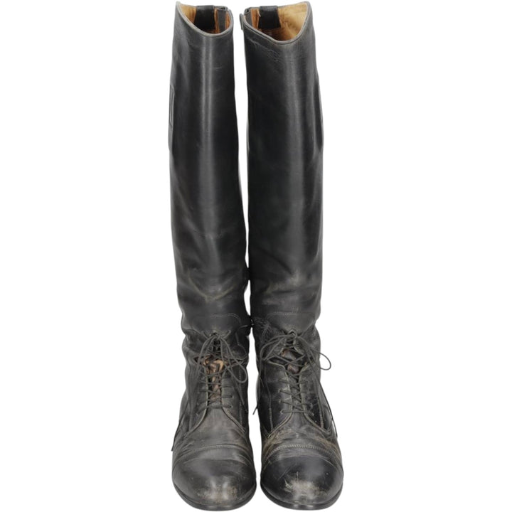Ariat Jockey Riding Boots, Long Boots, Made in Italy, Size 9 1/2 F Women's 26.0cm unclear black type Vintage Second Hand