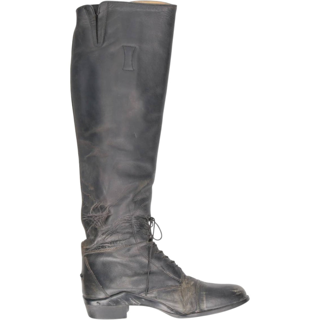 Ariat Jockey Riding Boots, Long Boots, Made in Italy, Size 9 1/2 F Women's 26.0cm unclear black type Vintage Second Hand