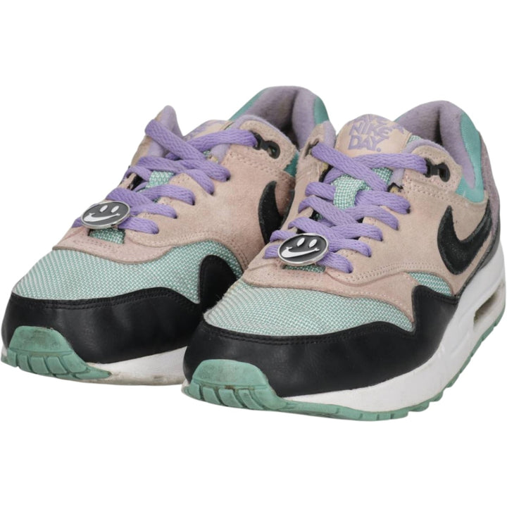 Nike AIR MAX 1 Have a Nike Day sneakers, size 6.5 Y Women's 25.5cm unclear Emerald green Vintage Second Hand