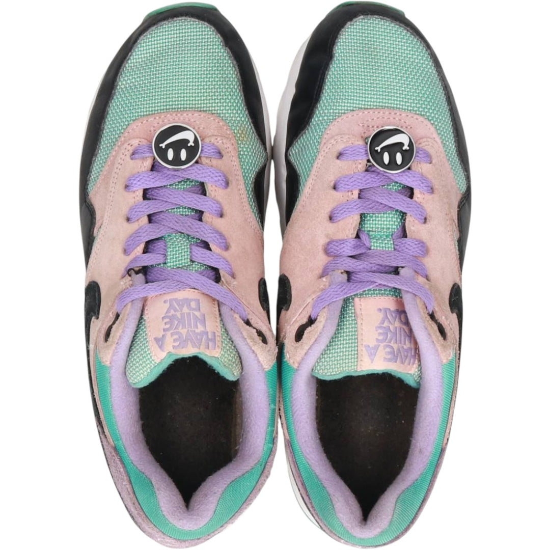 Nike AIR MAX 1 Have a Nike Day sneakers, size 6.5 Y Women's 25.5cm unclear Emerald green Vintage Second Hand