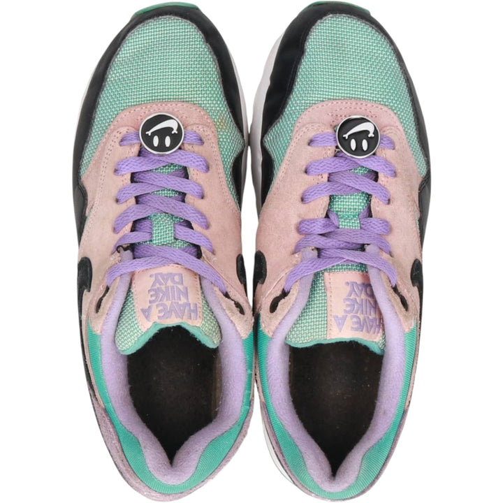 Nike AIR MAX 1 Have a Nike Day sneakers, size 6.5 Y Women's 25.5cm unclear Emerald green Vintage Second Hand