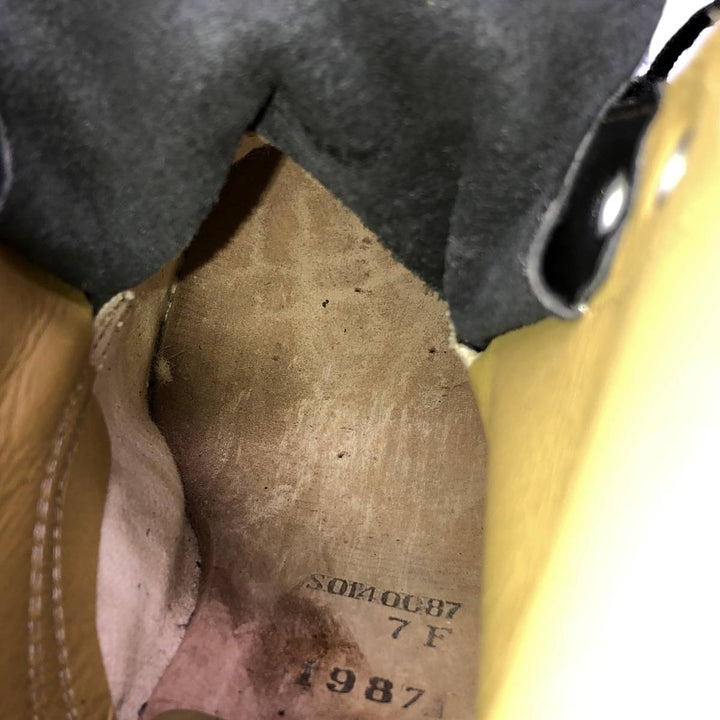 1980s Canadian Army Service Boots, Military Ankle Boots, Size 7F (Men's equivalent to 10.2"), Vintage /saa014854 Men's 26.0cm unclear black type Vintage Second Hand