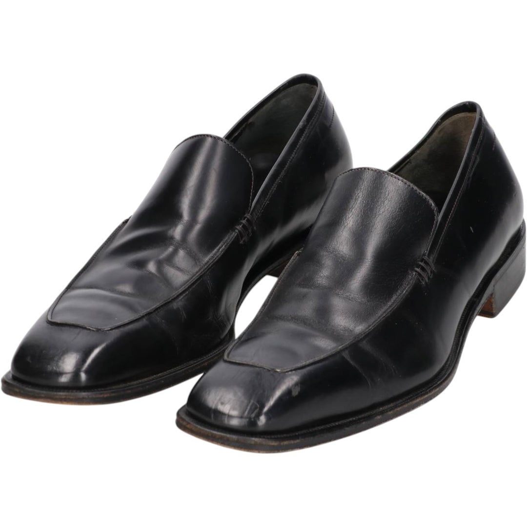 Salvatore Ferragamo square-toe U-tip loafer shoes, made in Italy, size 9D Men's 27.0cm genuine leather black type Vintage Second Hand