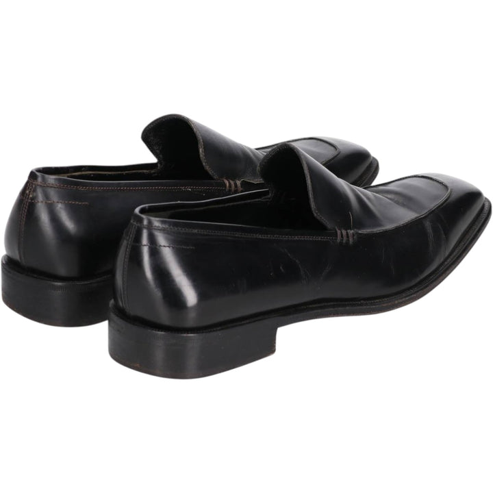 Salvatore Ferragamo square-toe U-tip loafer shoes, made in Italy, size 9D Men's 27.0cm genuine leather black type Vintage Second Hand