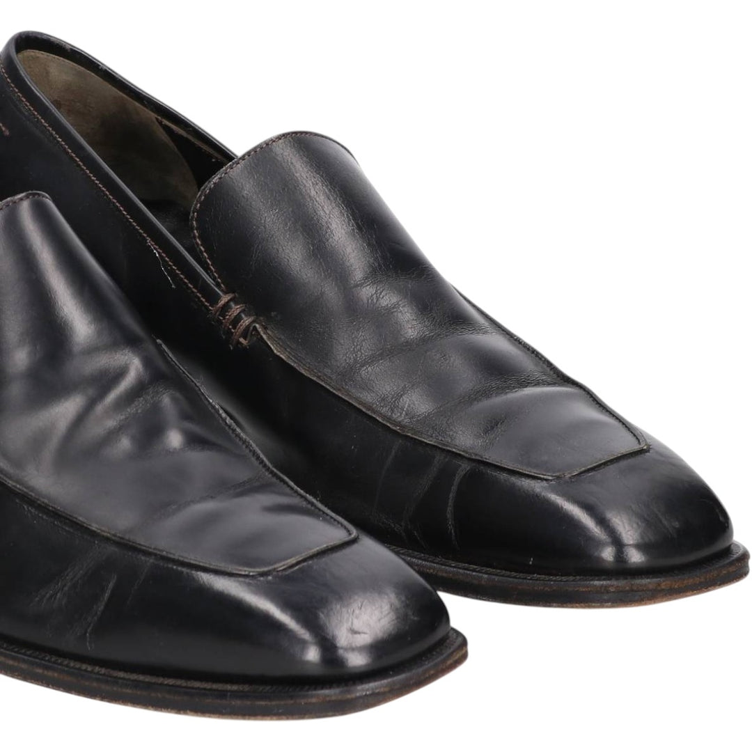 Salvatore Ferragamo square-toe U-tip loafer shoes, made in Italy, size 9D Men's 27.0cm genuine leather black type Vintage Second Hand