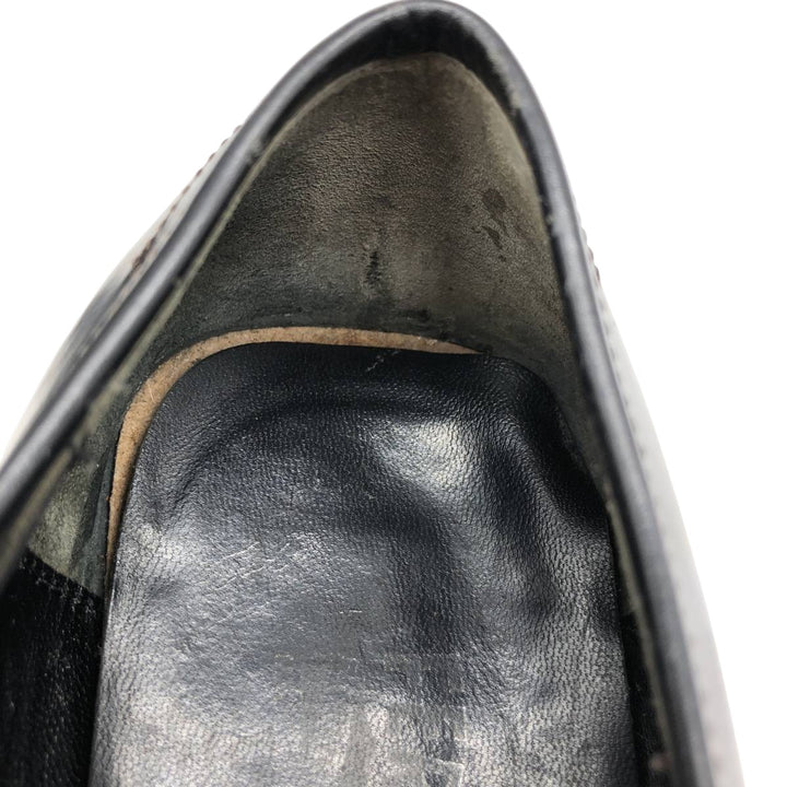 Salvatore Ferragamo square-toe U-tip loafer shoes, made in Italy, size 9D Men's 27.0cm genuine leather black type Vintage Second Hand